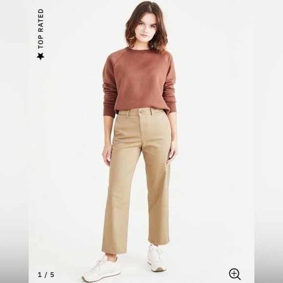 Women’s Athleisure Khaki Dockers Straight Leg Pants Mid Rise Size 10 Casual - Picture 9 of 9